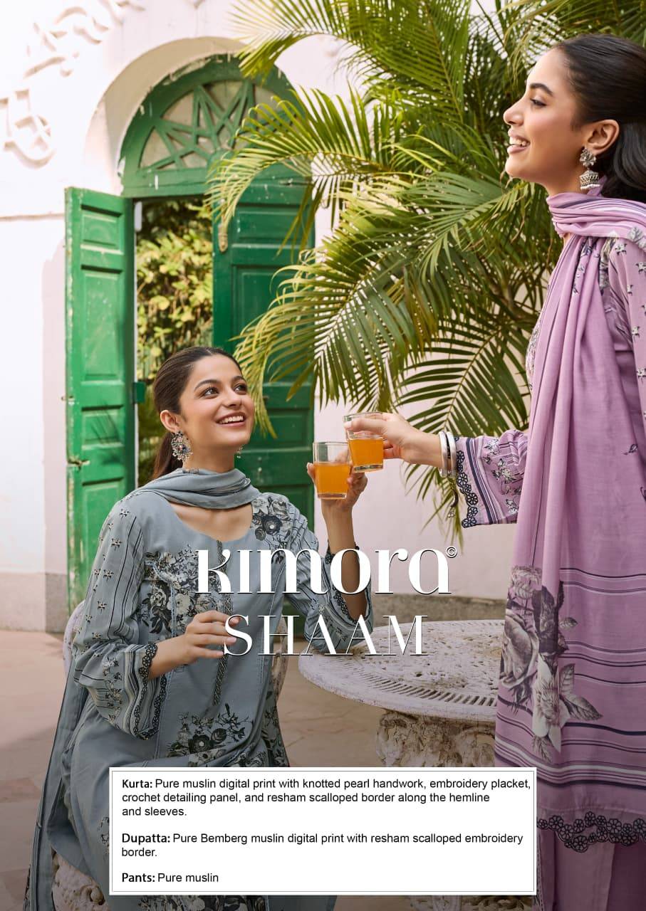 Shaam By Kimora suit 2407 To 2410 Series Stylish Beautiful Colourful Muslin Dresses At Wholesale Price